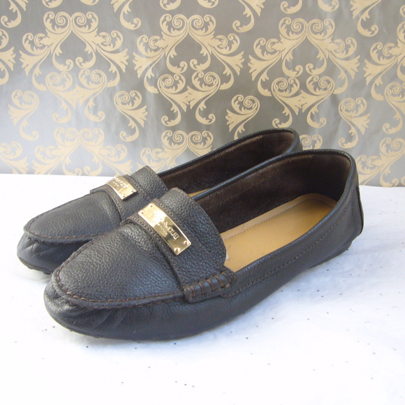 Coach Brown Pebbled Leather Loafer - - Picture 1 of 8